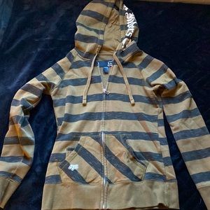 Fox Racing Women Zip up hoodie size M Stripe